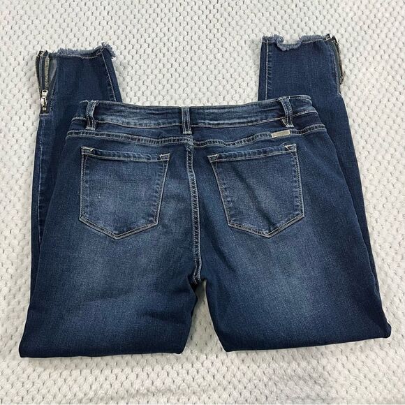 KanCan Raw Hem Zipper Ankle Skinny Jeans Size 13/30 - Picture 1 of 10